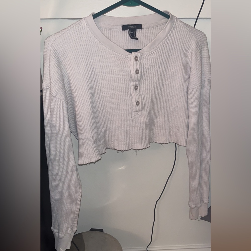 White forever 21 crop top